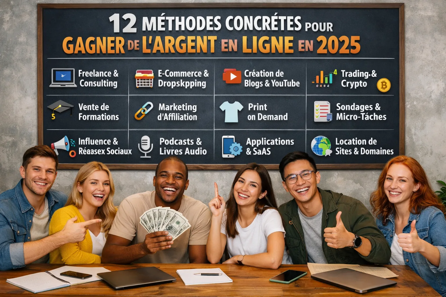 12 façons simples et puissantes de gagner de l’argent en ligne en 2025