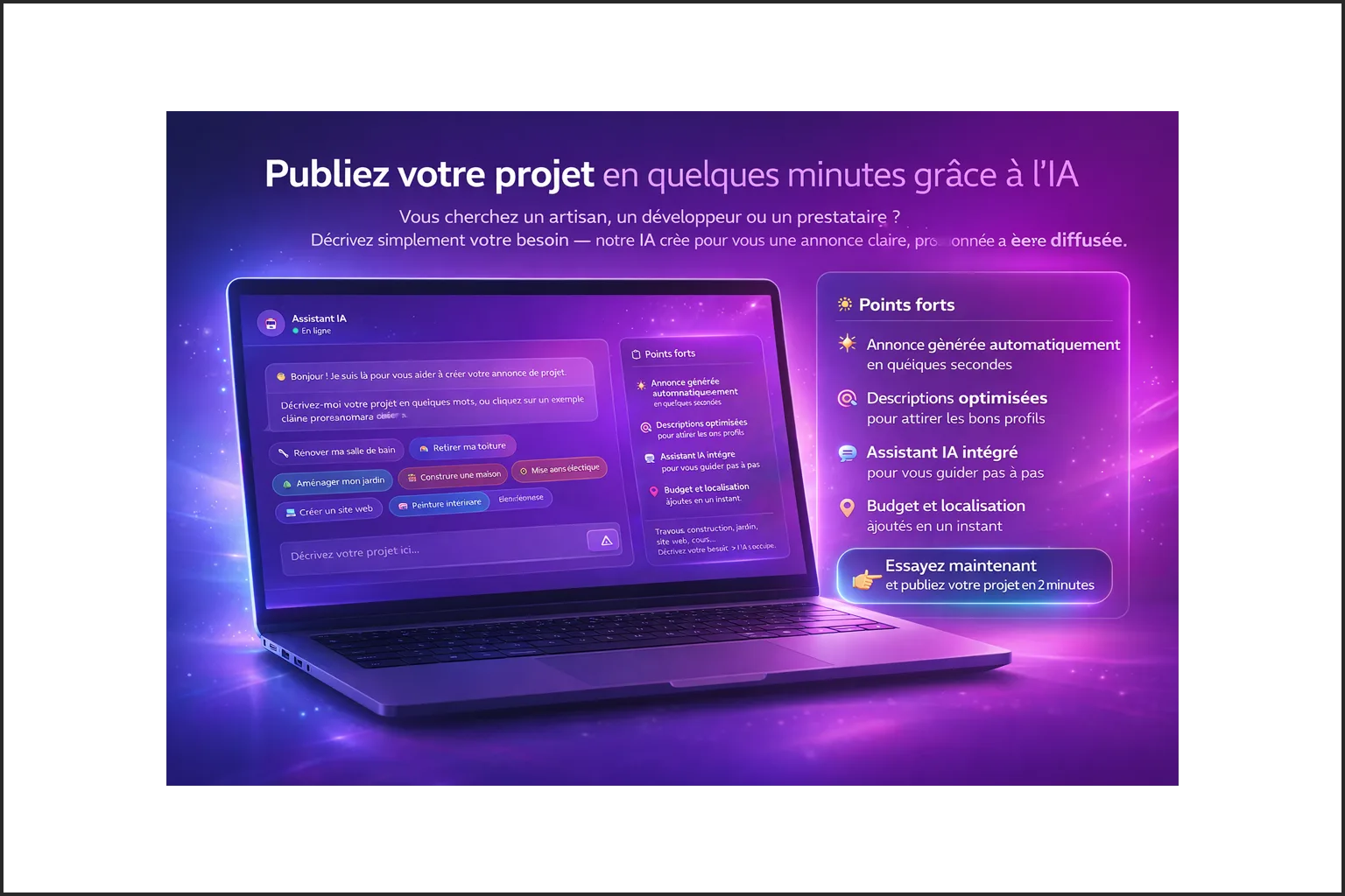 Chatbots intelligents : créer une annonce en 20 secondes avec l’IA