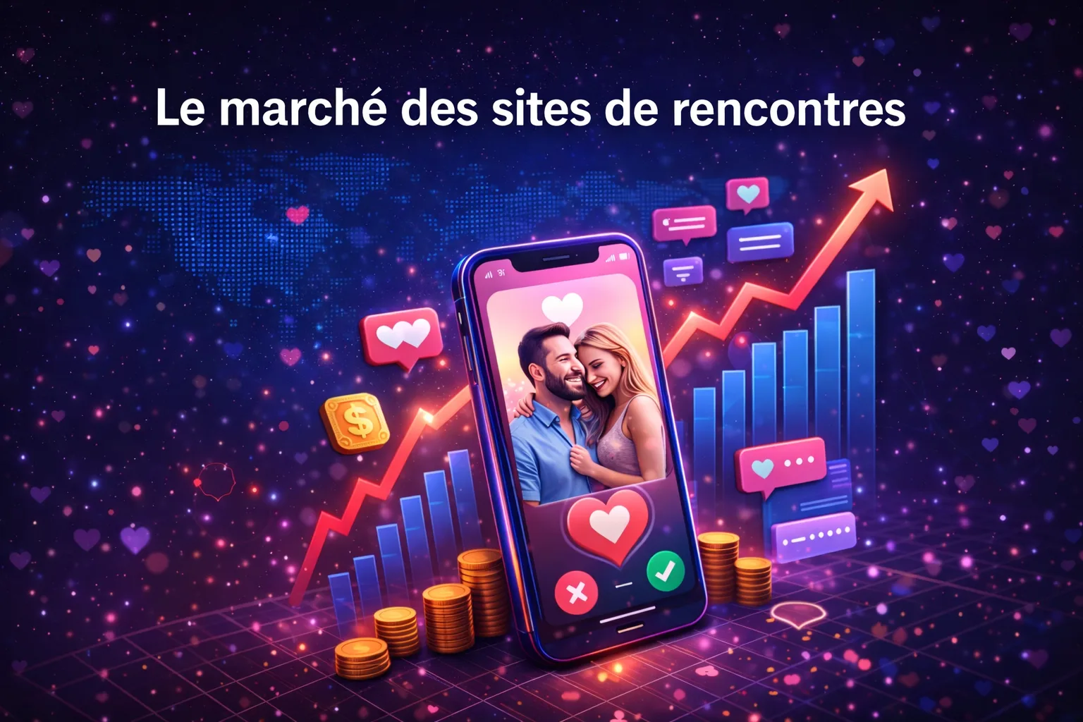 Applications de rencontre : 380 millions d'utilisateurs, 203 M€ en France, et une fatigue qui s'installe